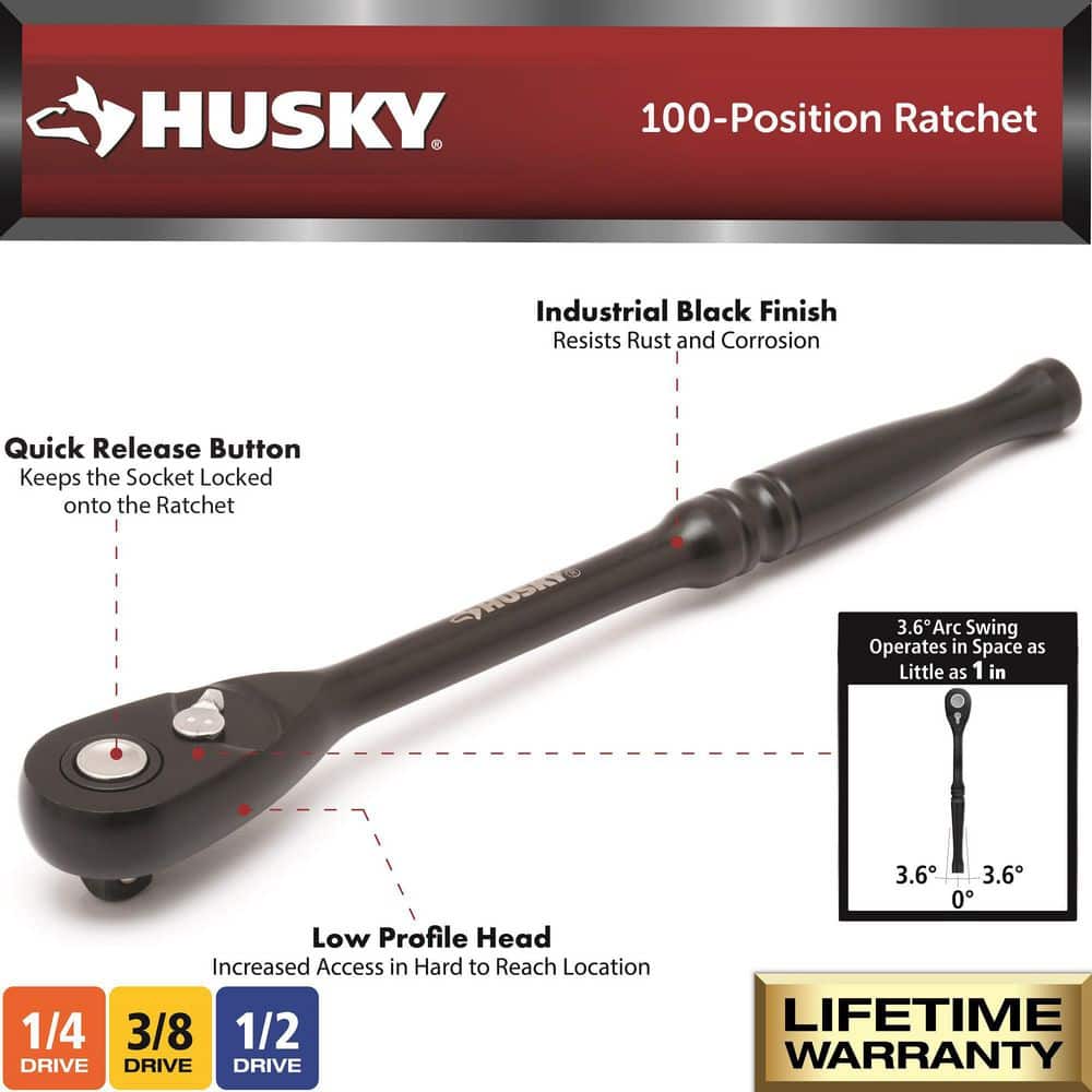 Husky 100-Position Ratchet Set (5-Piece) (2)