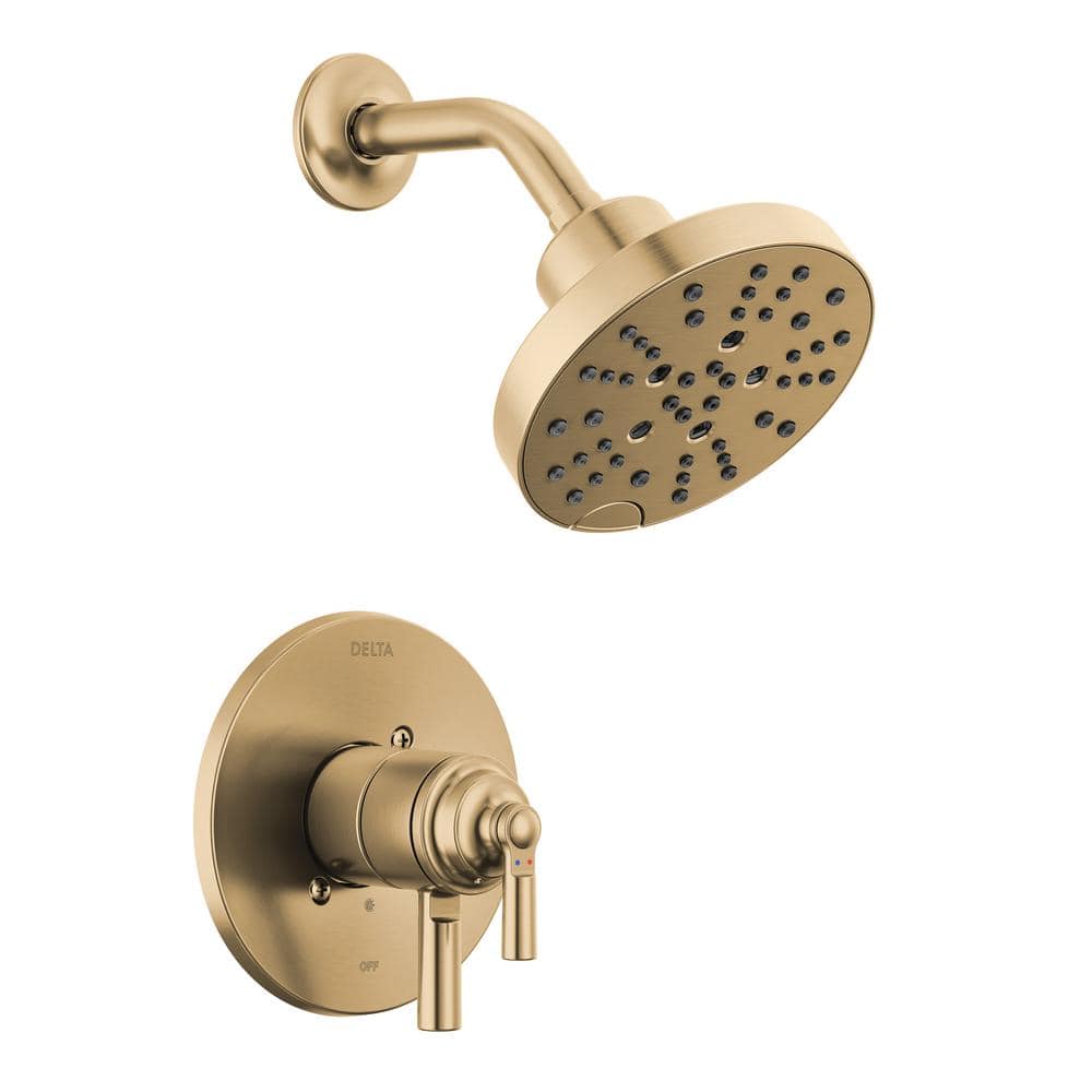 Delta Saylor Gold 1-Handle Wall Mount Shower Trim Kit in Champagne Bronze (Valve Not Included) (1)