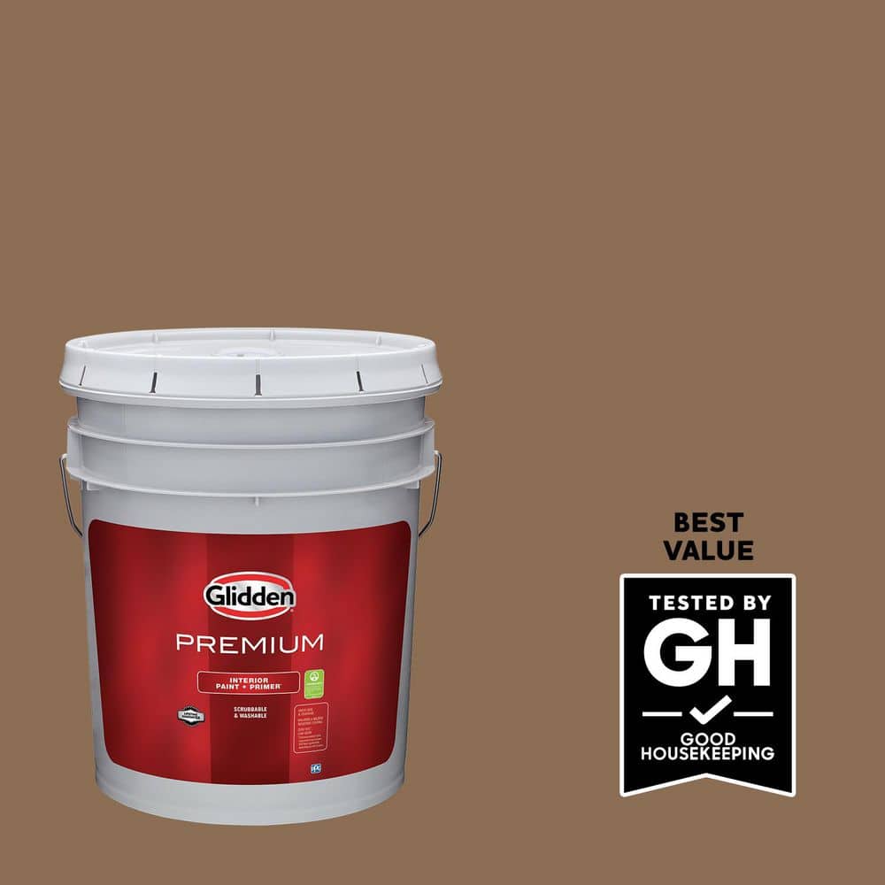 Glidden Premium 5-gal. PPG1079-6 Caravel Brown-6 Eggshell Interior Latex Paint
