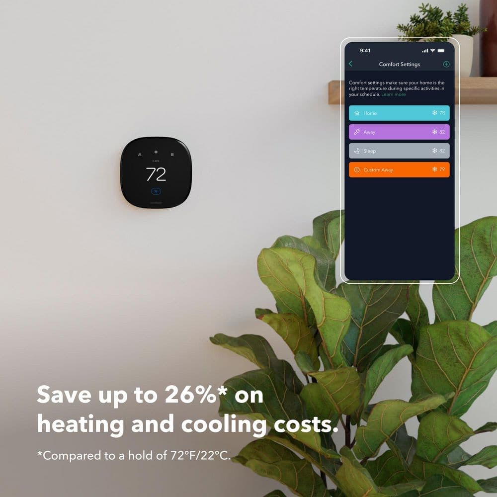 ecobee Smart Thermostat Enhanced Programmable Wifi Works with Siri, Alexa, Google Assistant Energy Star Certified Smart Home (2)