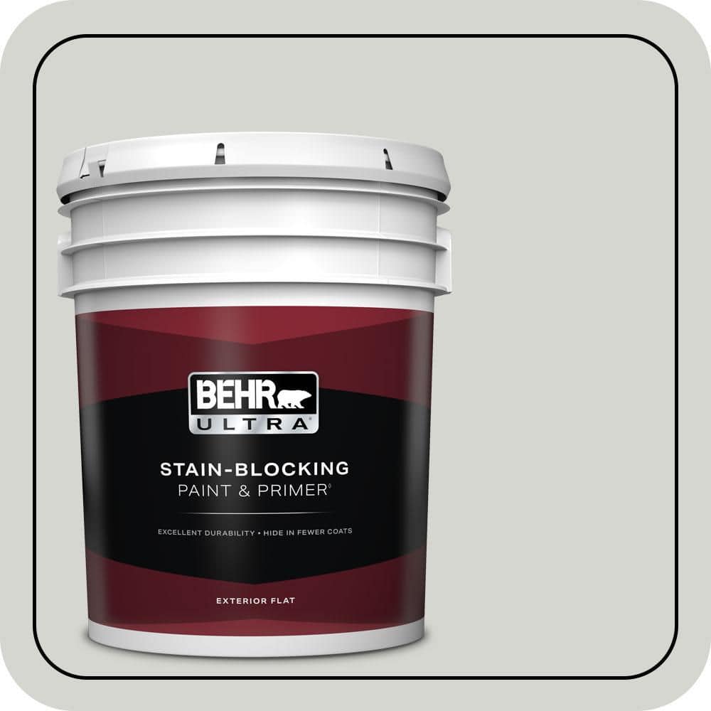 BEHR ULTRA 5 gal. #T17-01 Close Knit Flat Exterior Paint & Primer
