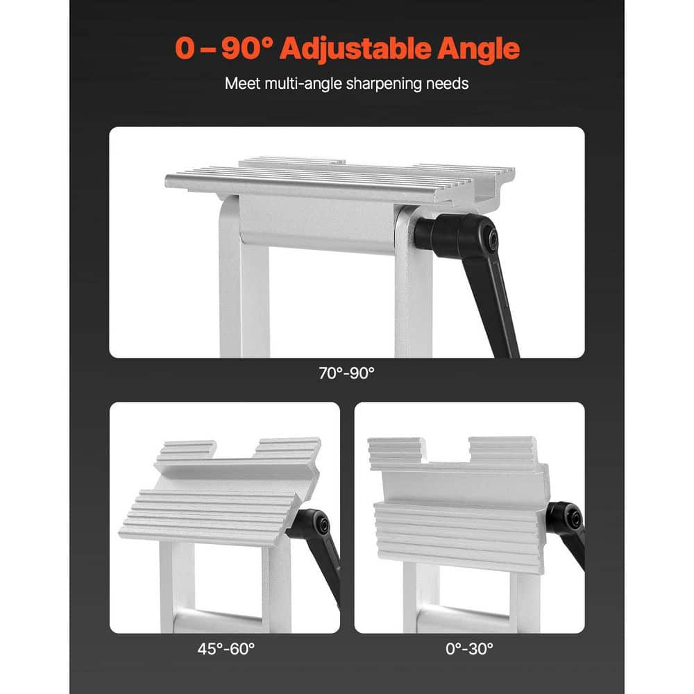 SKYSHALO Adjustable Bench Grinder Tool Rest for 6 in. or 8 in. with Miter Slide for 0-2.5 in. Blades and Chisels, Replacement Jig (2)