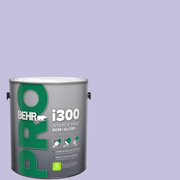 BEHR PRO 1 gal. #630A-3 Weeping Wisteria Semi-Gloss Interior Paint (2)