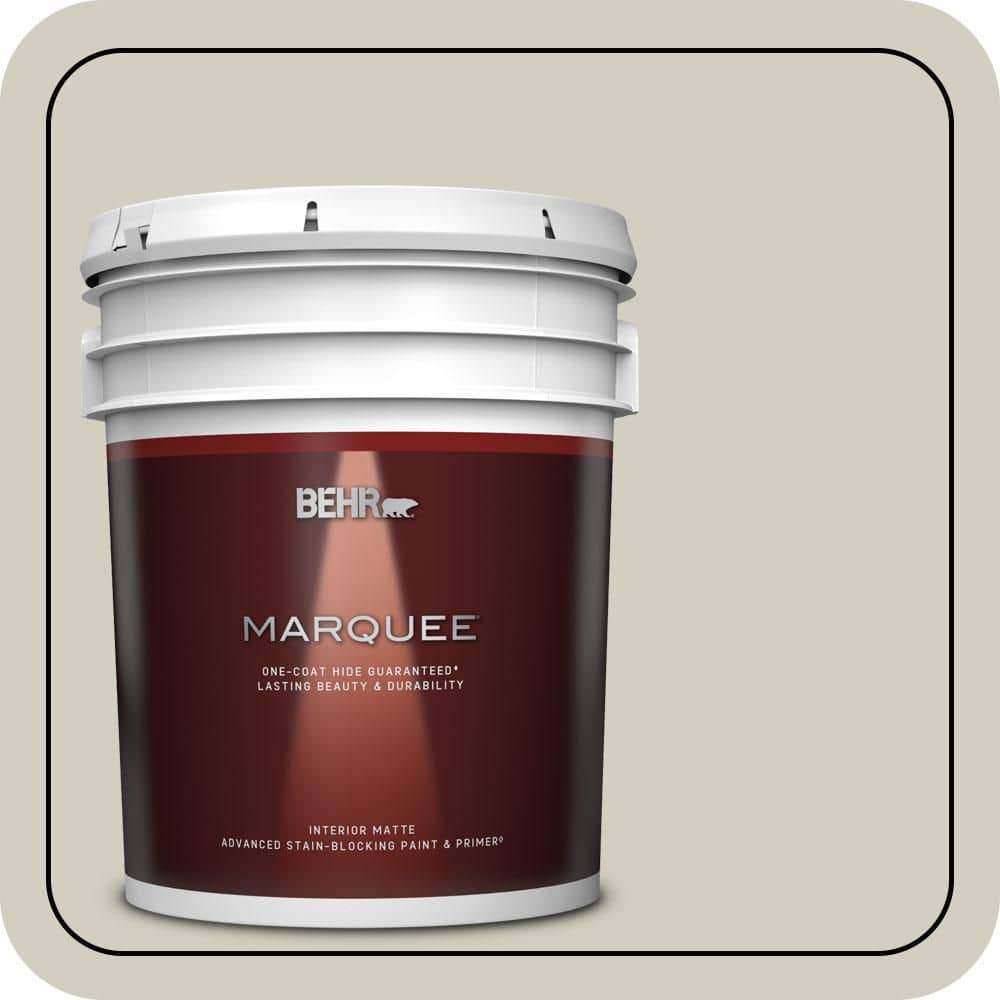 BEHR MARQUEE 5 gal. #N350-2 Sawgrass Matte Interior Paint & Primer