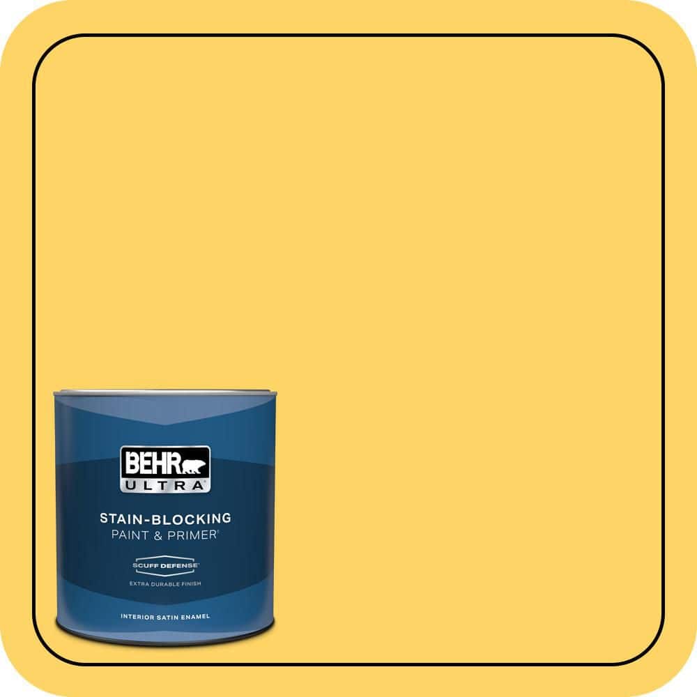 BEHR ULTRA 1 qt. #P290-5 Squash Blossom Extra Durable Satin Enamel Interior Paint & Primer