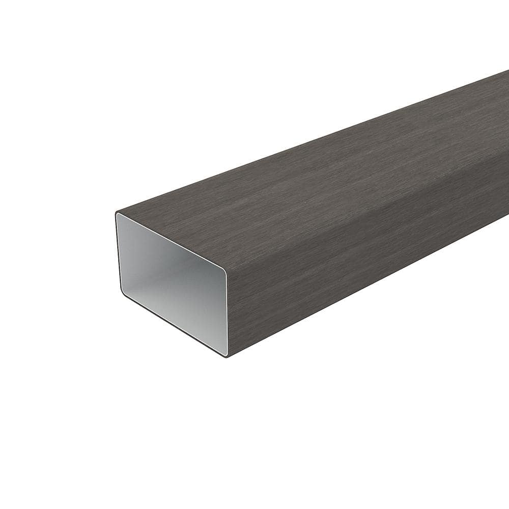 NewTechWood Alusions 1 in. x 2 in. x 144 in. Coextruded Argentinian Silver Gray Wood Composite Aluminum Beams (1)