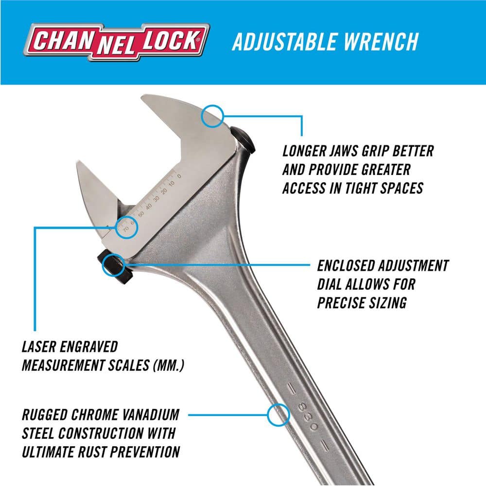 Channellock 24 in. Adjustable Wrench (2)
