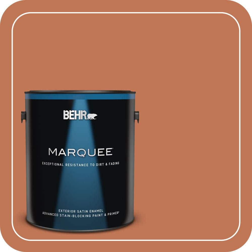 BEHR MARQUEE 1 gal. #PPU3-01 Moroccan Sky Satin Enamel Exterior Paint & Primer