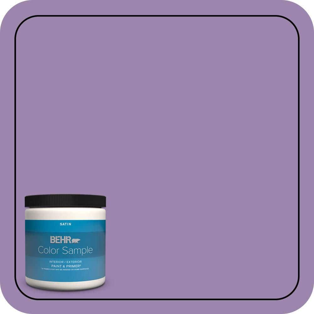 BEHR PREMIUM PLUS 8 oz. #M570-5 Celeb City Satin Enamel Interior/Exterior Paint & Primer Color Sample