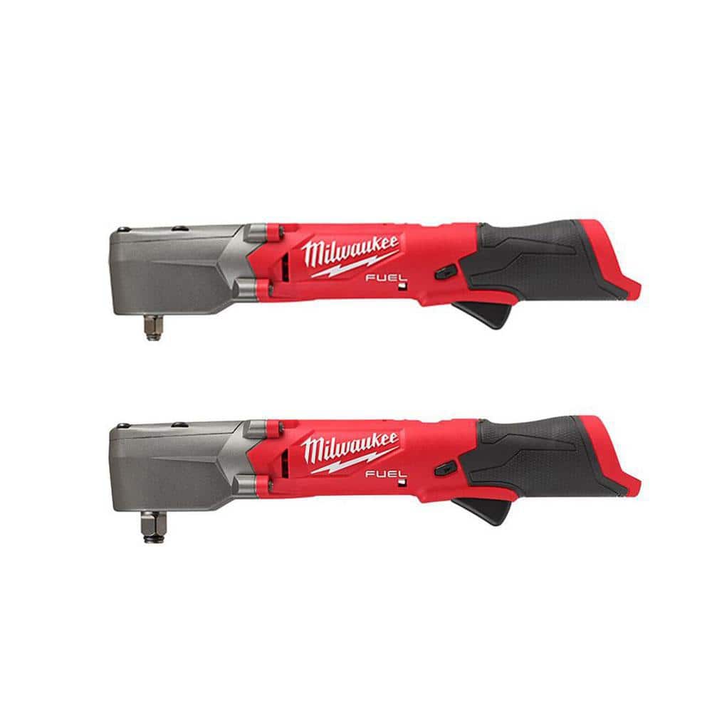 Milwaukee M12 FUEL 12V Lithium-Ion Brushless Cordless 3/8 in. and 1/2 in. Right Angle Impact Wrenches Set (2-Tool) (1)
