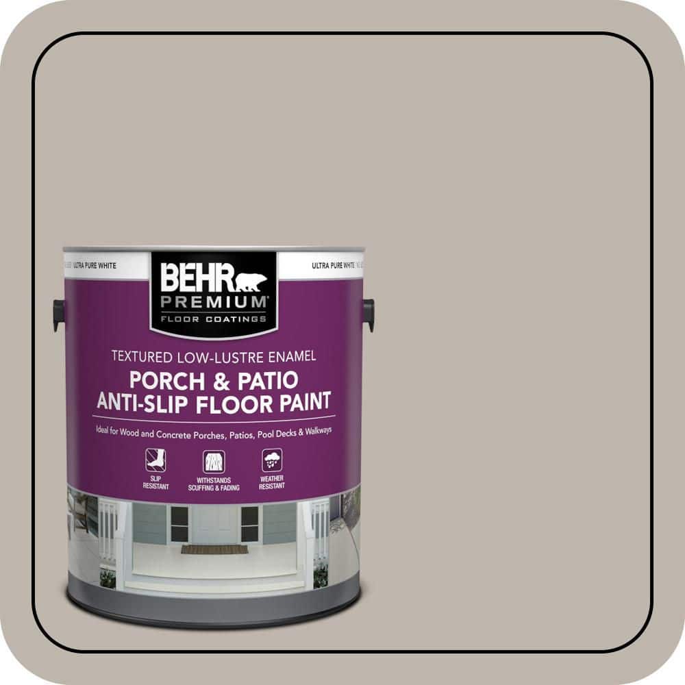 BEHR PREMIUM 1 gal. #PPU18-12 Graceful Gray Textured Low-Lustre Enamel Interior/Exterior Porch and Patio Anti-Slip Floor Paint (1)