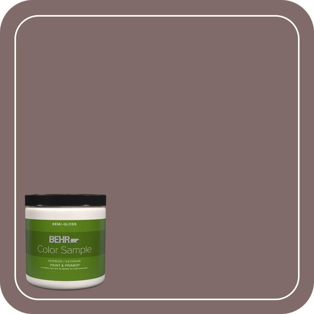 BEHR PREMIUM PLUS 8 oz. #MQ1-41 Autumn Ashes Semi-Gloss Interior/Exterior Paint & Primer Color Sample