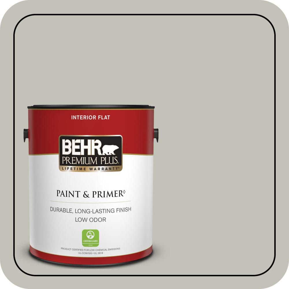 BEHR PREMIUM PLUS 1 gal. #PPU25-09 Foggy London Flat Low Odor Interior Paint & Primer