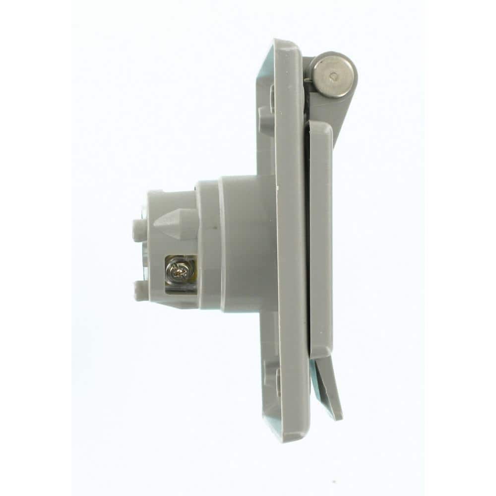 Leviton 15 Amp 125-Volt Straight Blade Grounding Power Inlet Outlet, Gray 5278-CWP (3)
