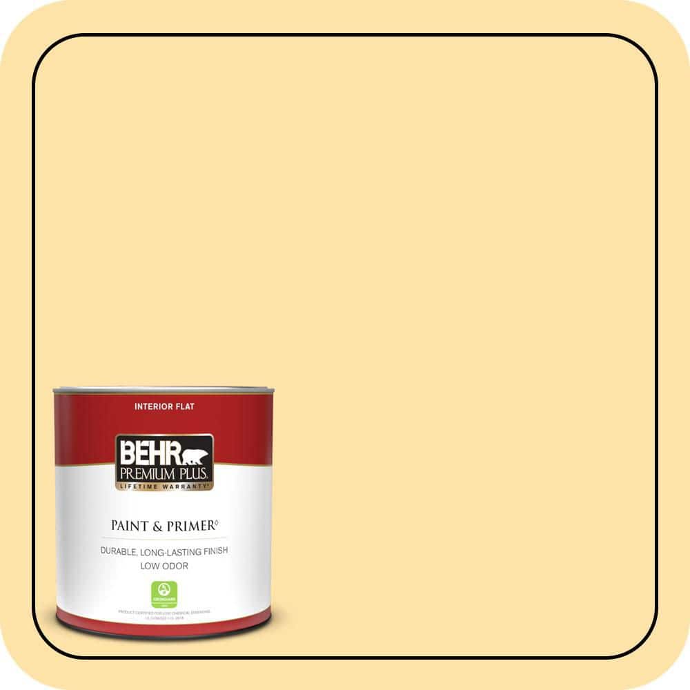 BEHR PREMIUM PLUS #P270-3 Sunflower Seed Enamel Low Odor & Primer (1)