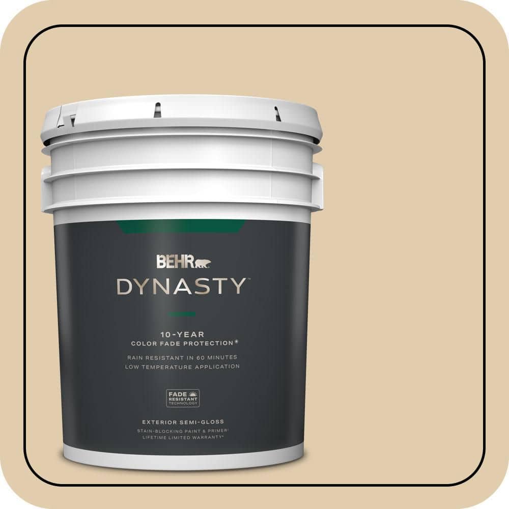 BEHR DYNASTY 5 gal. #MQ3-44 Ancient Scroll Semi-Gloss Enamel Exterior Stain-Blocking Paint & Primer