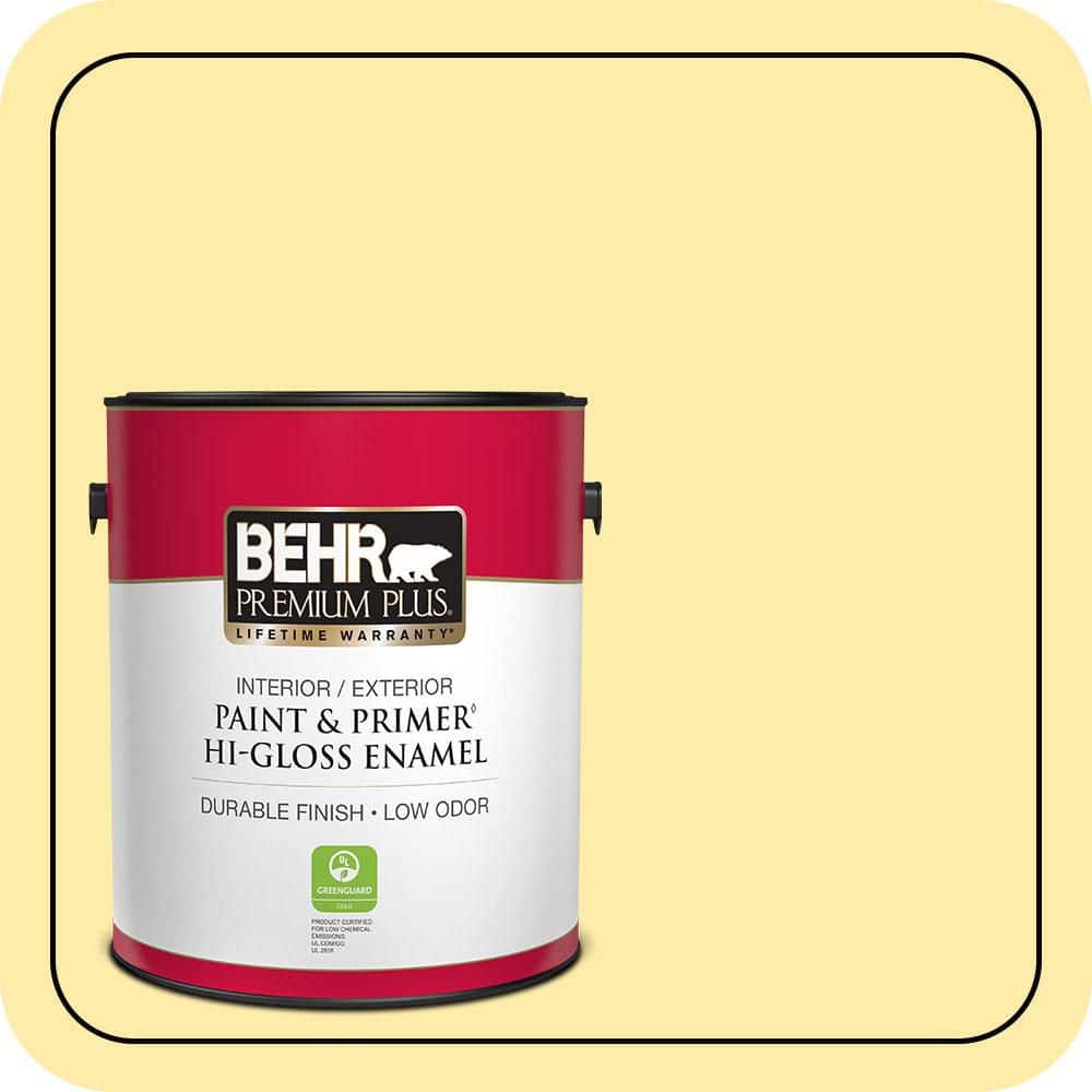 BEHR PREMIUM PLUS 1 gal. #P300-3 Rite of Spring Hi-Gloss Enamel Interior/Exterior Paint & Primer