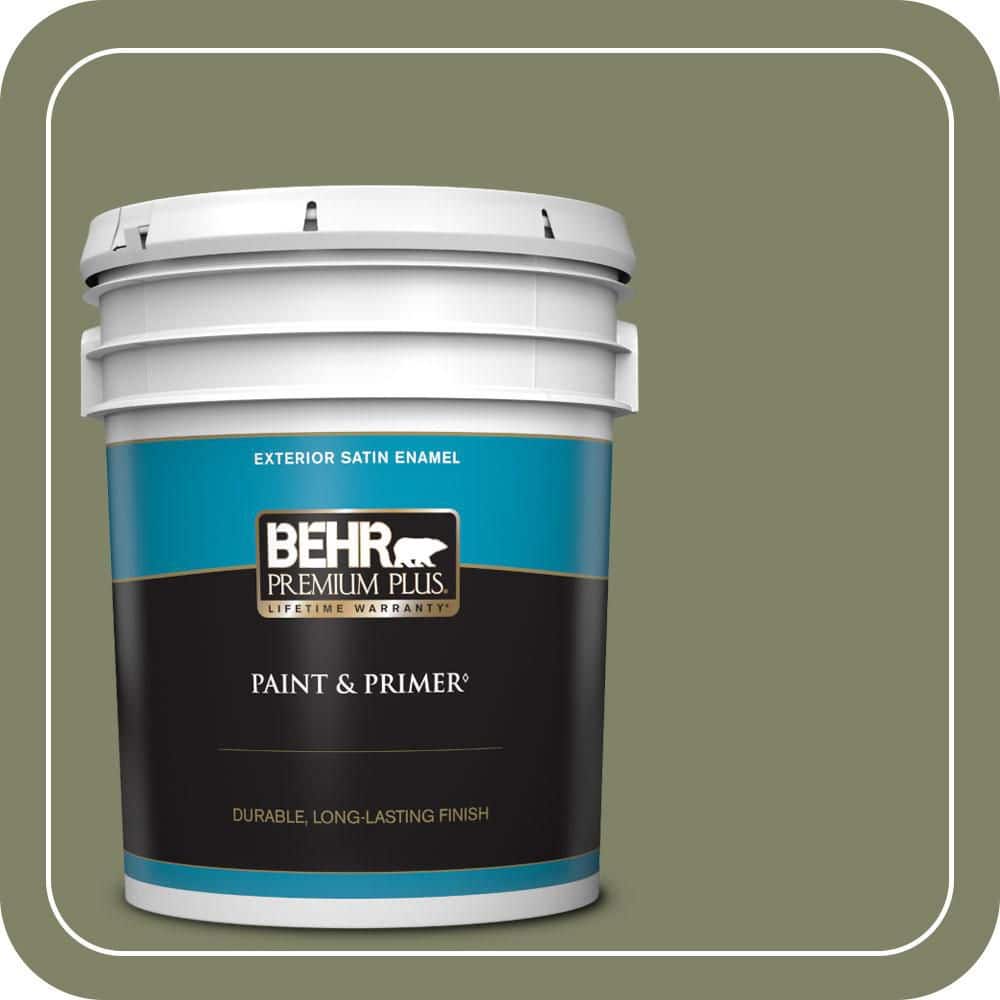 BEHR PREMIUM PLUS 5 gal. #S380-6 Ecological Satin Enamel Exterior Paint & Primer