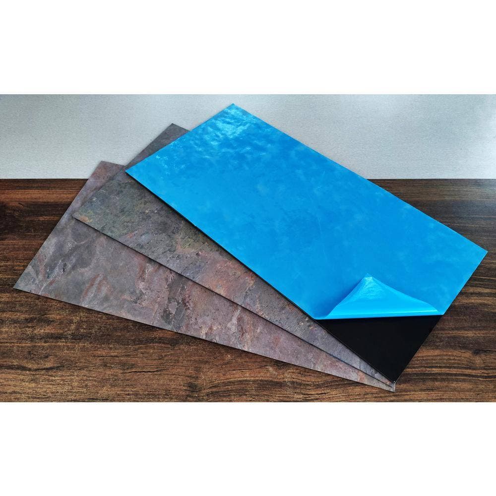 Dundee Deco Falkirk Johnstone 2/25 in. 2 ft. Peel and Stick Brown Stone Veneer Decorative Wall Paneling (2)