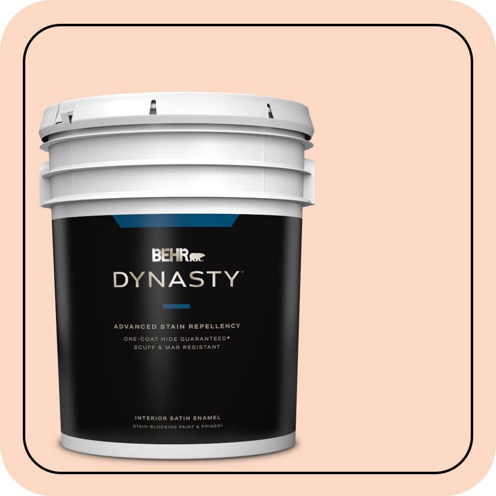 BEHR DYNASTY 5 gal. #P190-1 Fire Mist Satin Enamel Interior Stain-Blocking Paint & Primer