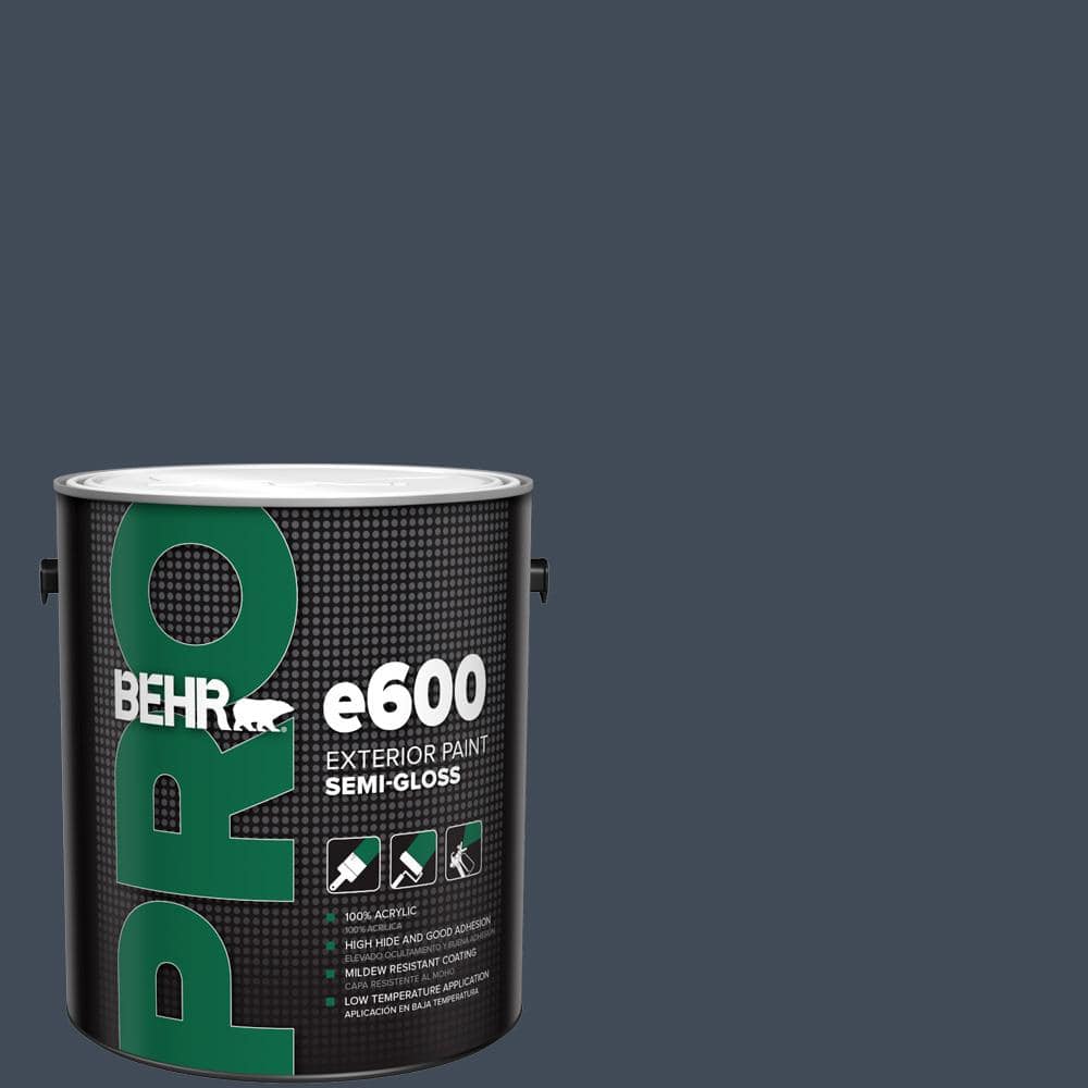 BEHR PRO 1 gal. #PPF-58 Dark Night Semi-Gloss Exterior Paint