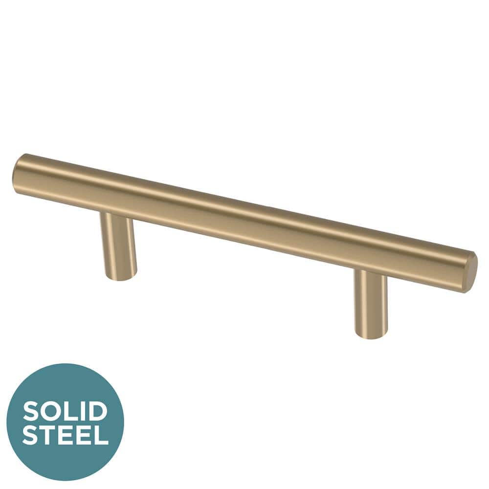Liberty Solid Bar 3 in. (76 mm) Modern Champagne Bronze Cabinet Drawer Bar Pull