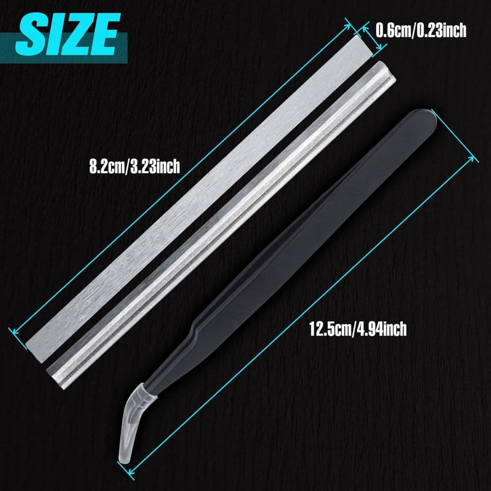 LAIFUCAM 82mm Tungsten Carbide Planer Knife Blades with Reversible Dual Cutting Edges for Bosch Makita DeWalt Ryobi 10-Pieces (2)