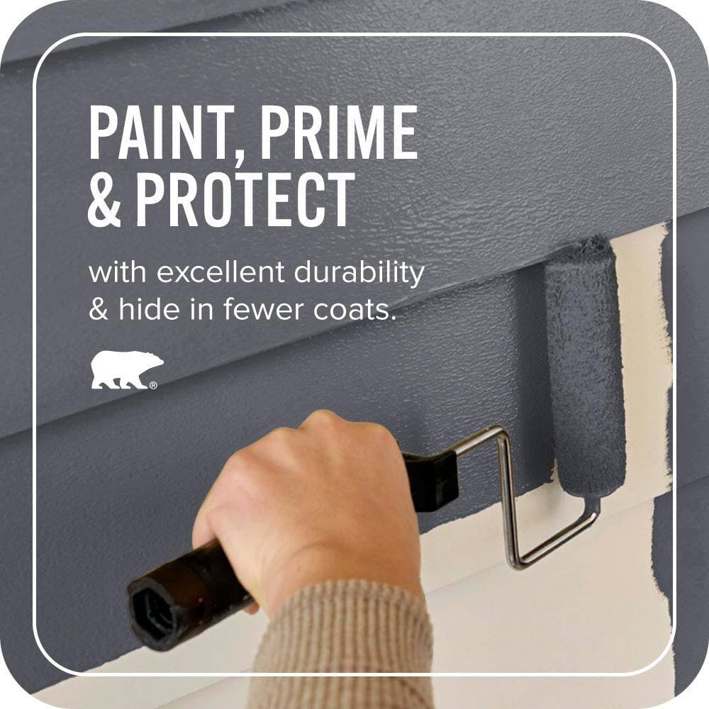 BEHR ULTRA 1 gal. #N540-7 Coal Mine Semi-Gloss Enamel Exterior Paint & Primer (3)