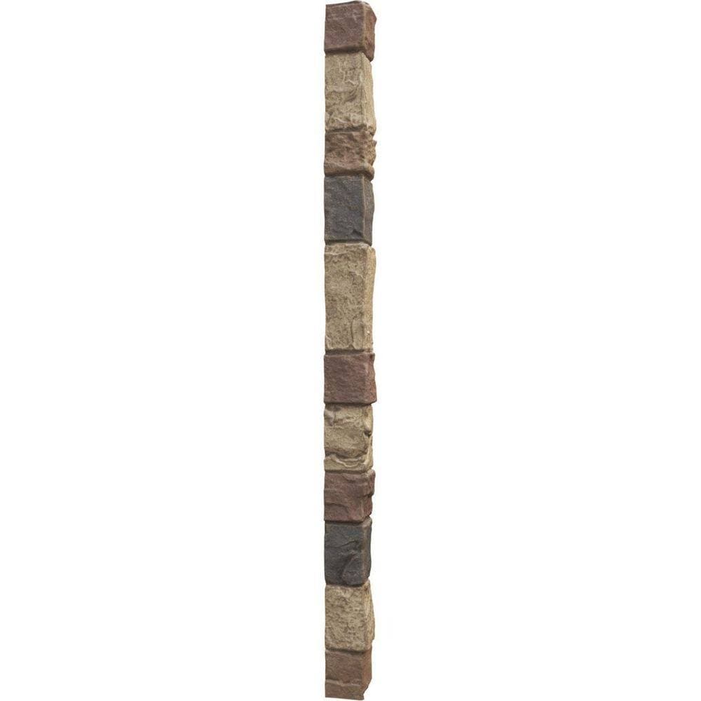 Ekena Millwork Universal Outside Corner for EverStone Faux Stone Siding Panels, 3"W x 3"D x 48"H, Adobe Color (3)