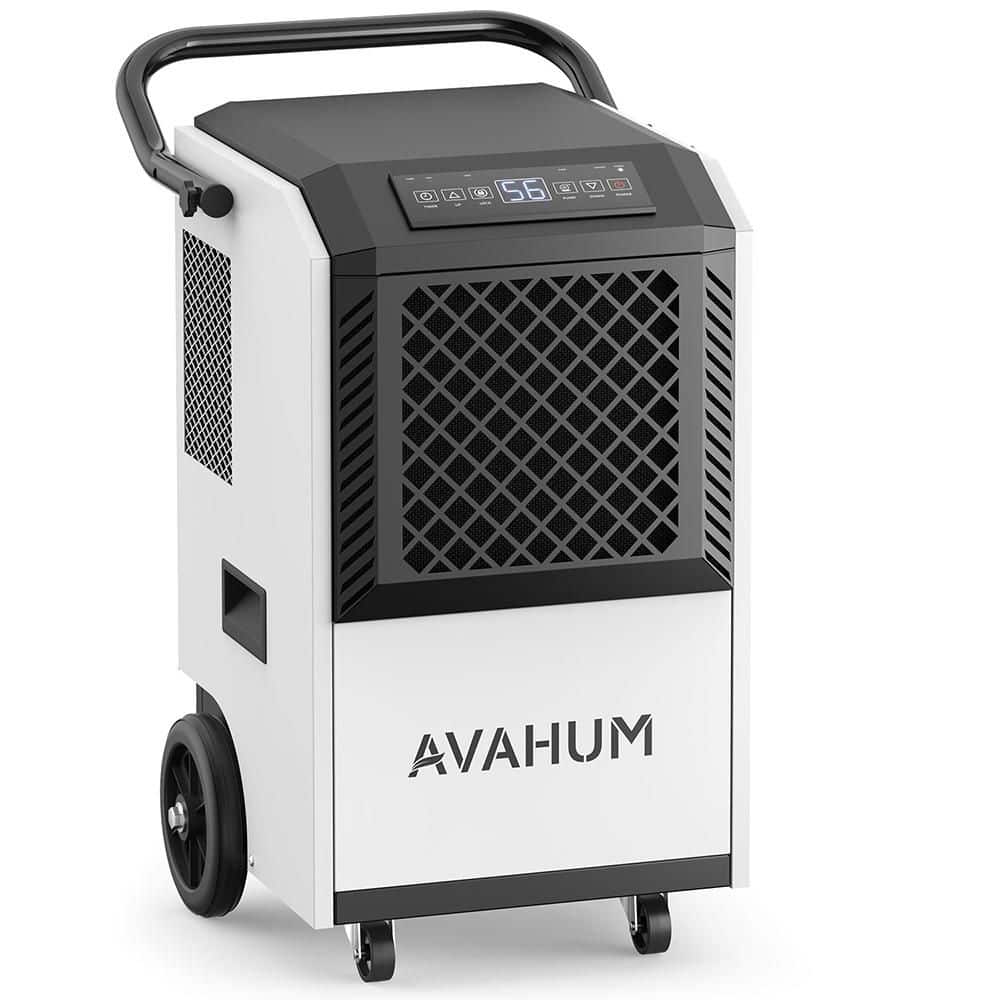 Edendirect 160 pt. 7500 sq. ft. Bucketless Commercial Dehumidifier in White with 2-in-1 Drainage, Auto Defrost, and Portable Wheels (1)