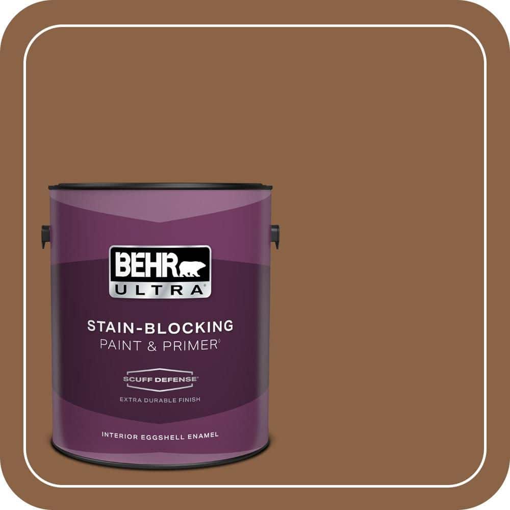 BEHR ULTRA 1 gal. #S240-7 Leather Work Extra Durable Eggshell Enamel Interior Paint & Primer