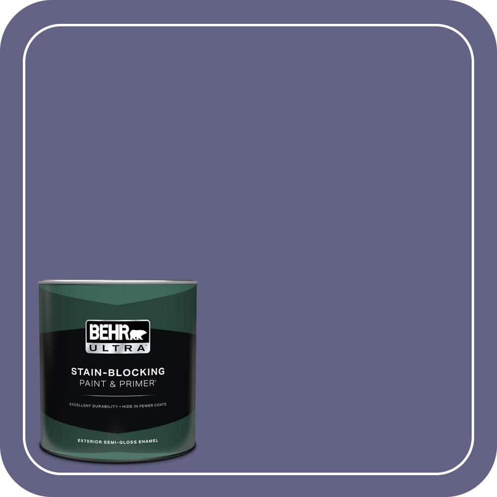 BEHR ULTRA 1 qt. #640D-7 Pharaoh Purple Semi-Gloss Enamel Exterior Paint & Primer