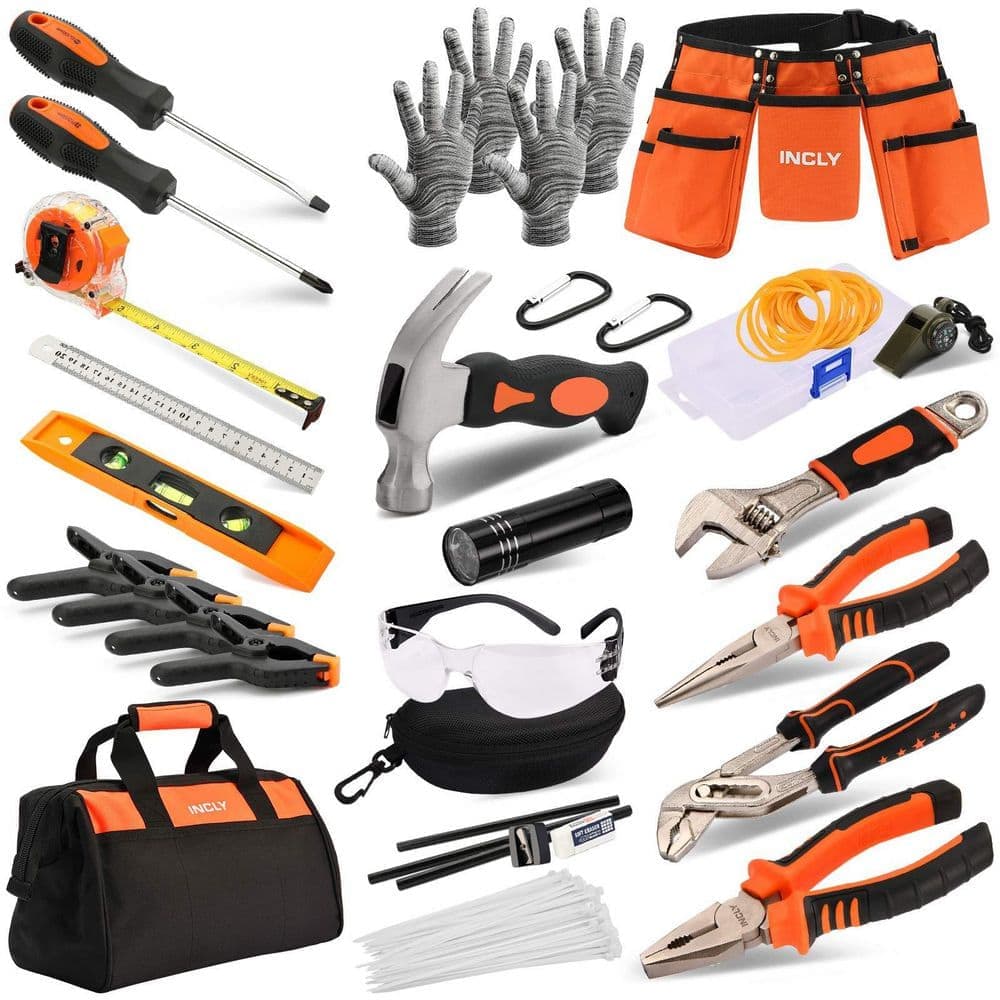 Laybus 95-Piece Kids Real Tool Set, Boys Small Real Hand Tools Kit, Children Construction Learning Tools Hammer Screwdriver (1)