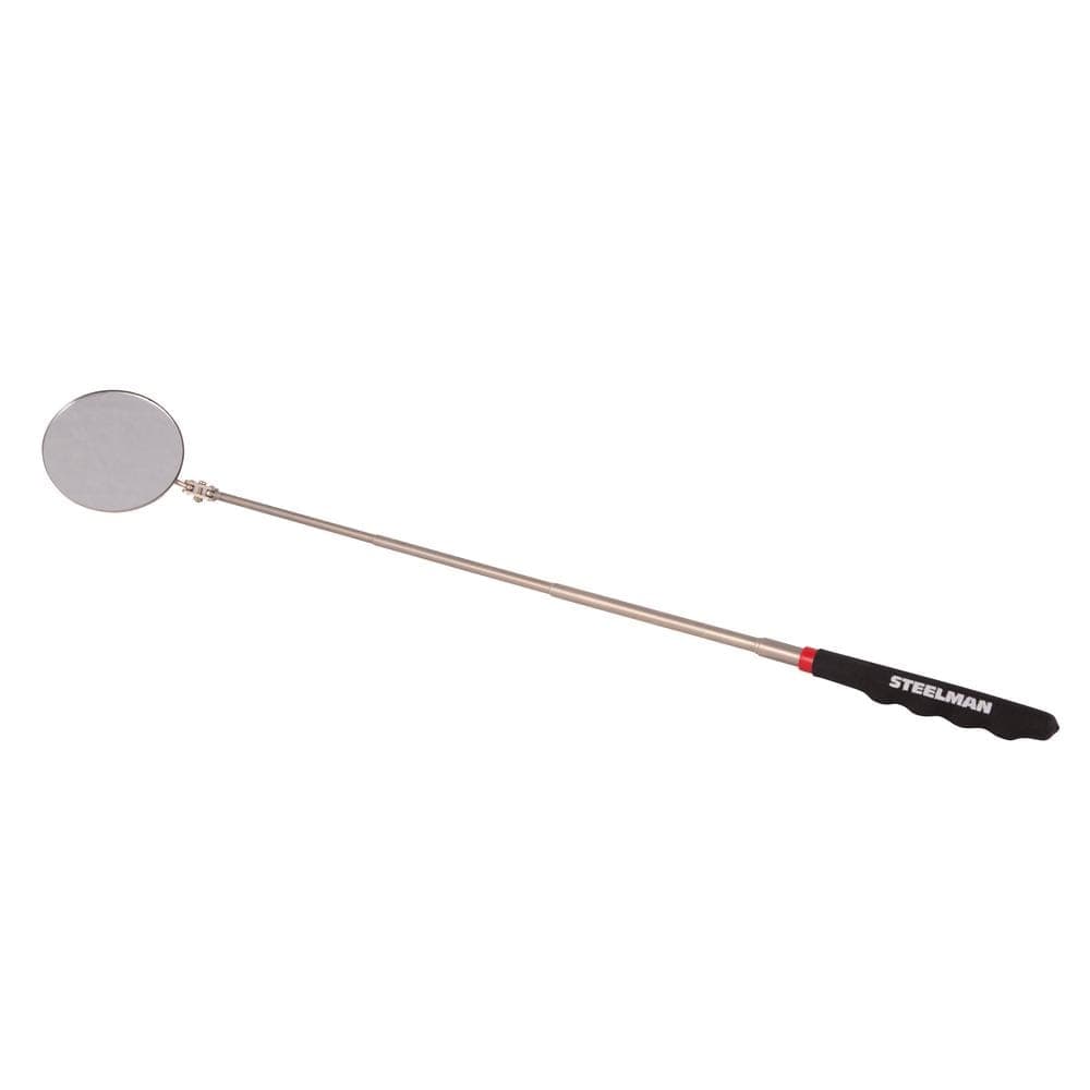 Steelman 29 in. L Telescoping 3.25 in. Round Inspection Mirror Tool (2)