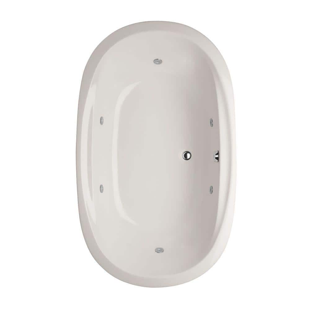 Hydro Systems Studio Dual Oval 74 in. Acrylic Oval Drop-in Whirlpool Bathtub in White