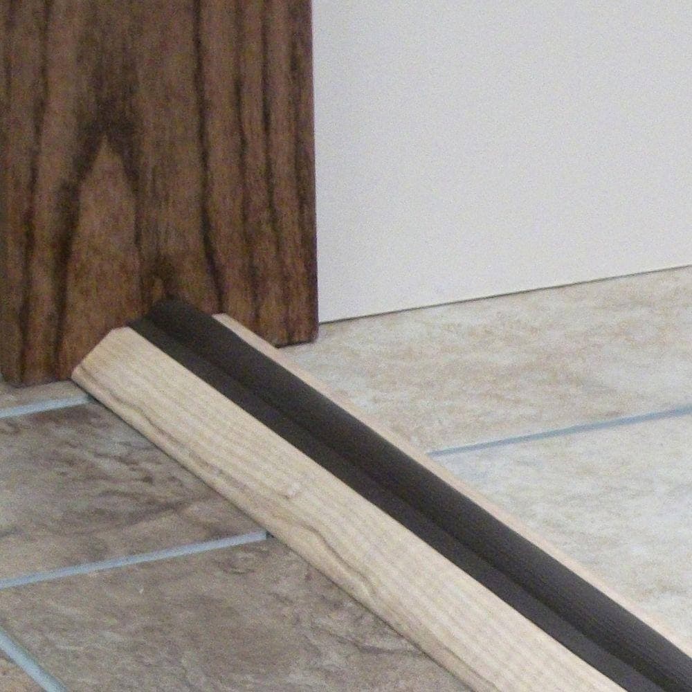 M-D Building Products Low 3-1/2 in. x 47-1/2 in. Unfinished Hardwood Threshold with Replaceable Vinyl Seal (2)