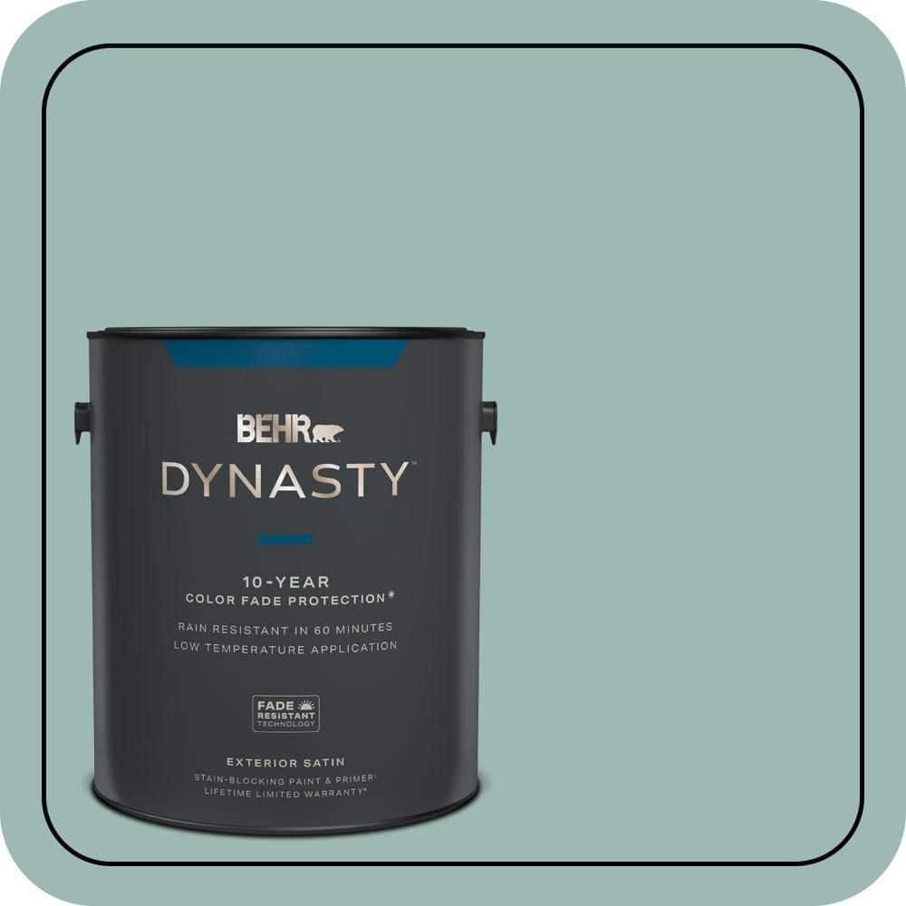 BEHR DYNASTY 1 gal. #PPU12-08 Opal Silk Satin Enamel Exterior Stain-Blocking Paint & Primer