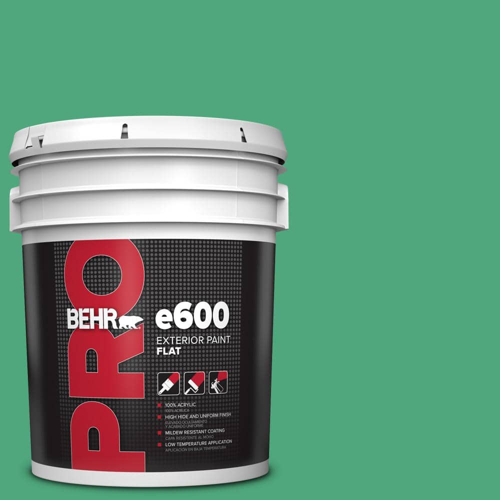 BEHR PRO 5 gal. #P420-5 Shamrock Green Flat Exterior Paint
