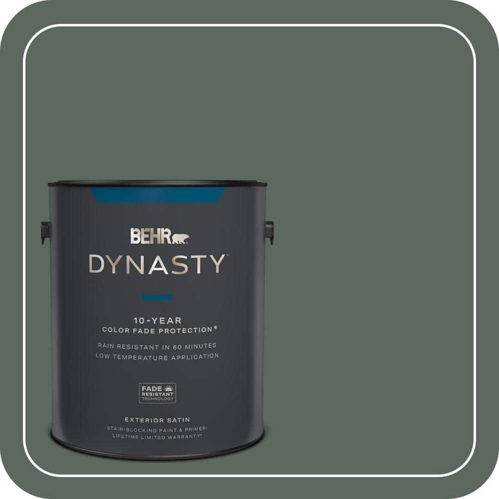 BEHR DYNASTY 1 gal. #N420-6 Pine Mountain Satin Enamel Exterior Stain-Blocking Paint & Primer