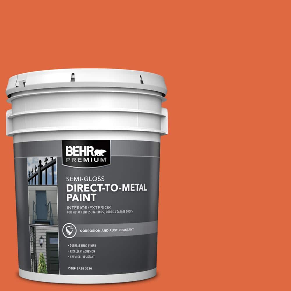 BEHR PREMIUM 5 gal. #P200-7 Bonfire Night Semi-Gloss Direct to Metal Interior/Exterior Paint (1)
