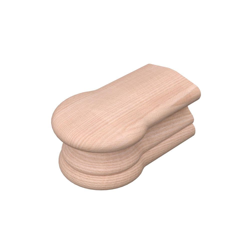 EVERMARK Stair Parts 7519 Unfinished Red Oak Opening Cap Handrail Fitting