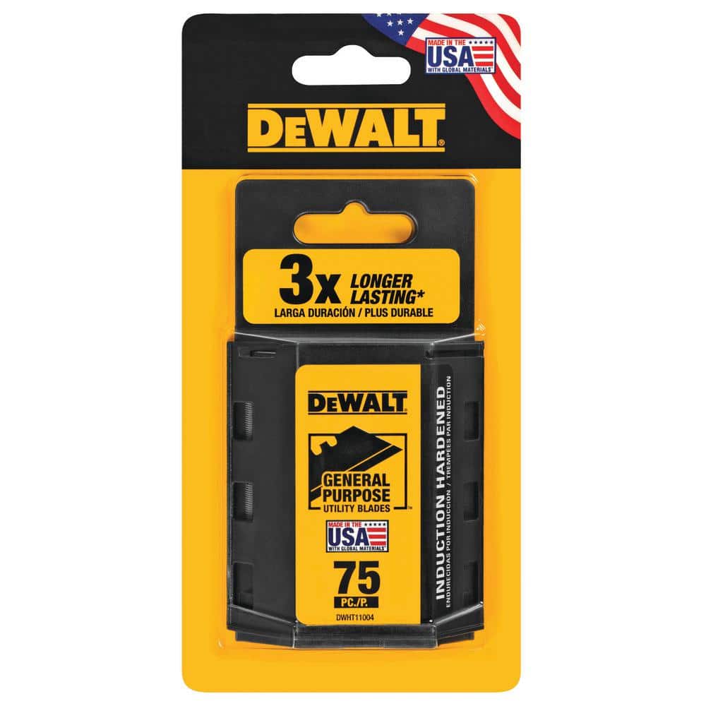 DEWALT Heavy-Duty Blades for Utility Knives (75-Pack)