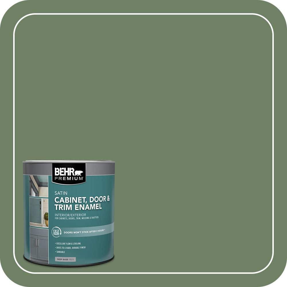 BEHR PREMIUM 1 qt. #S390-6 Cliffside Park Satin Enamel Interior/Exterior Cabinet, Door & Trim Paint (1)