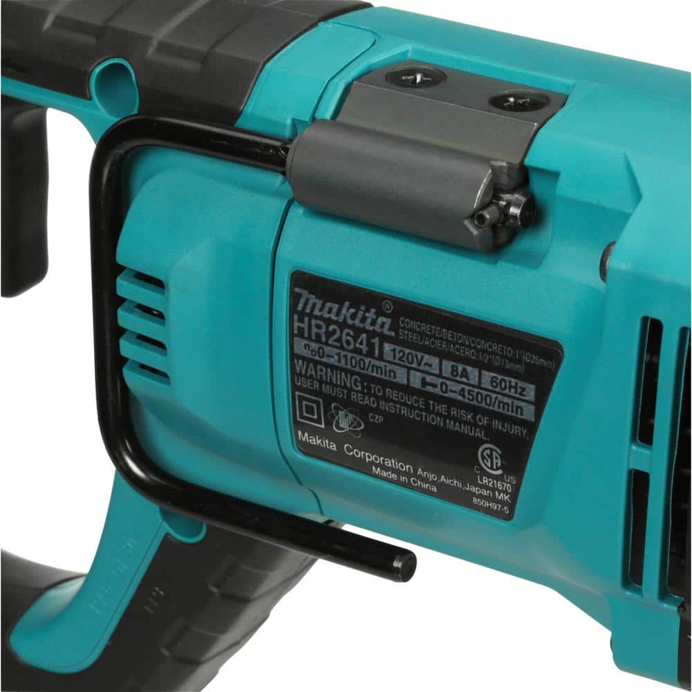 Makita 8 Amp 1 in. Corded SDS-Plus Concrete/Masonry AVT Rotary Hammer Drill with 4-1/2 in. Corded Angle Grinder with Hard Case (3)