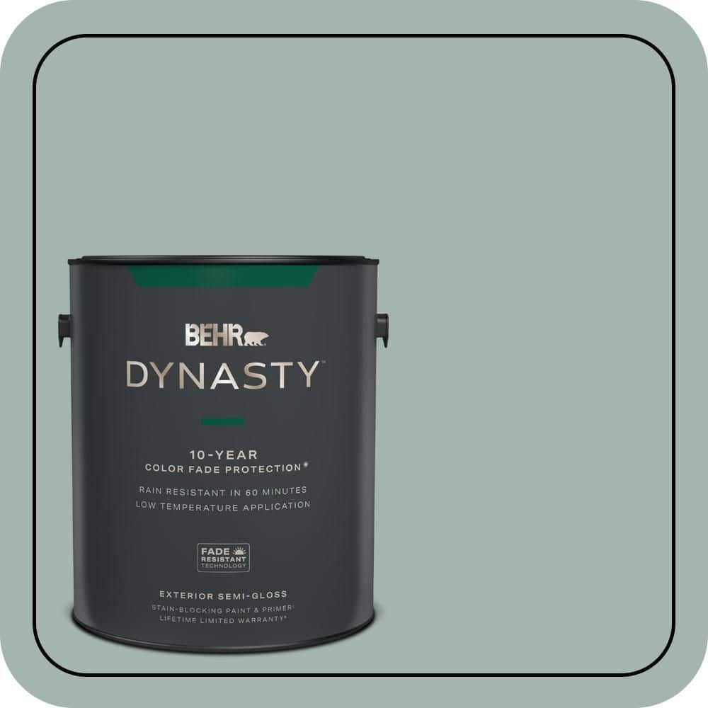 BEHR DYNASTY 1 gal. #PPU12-09 Frozen Pond Semi-Gloss Enamel Exterior Stain-Blocking Paint & Primer