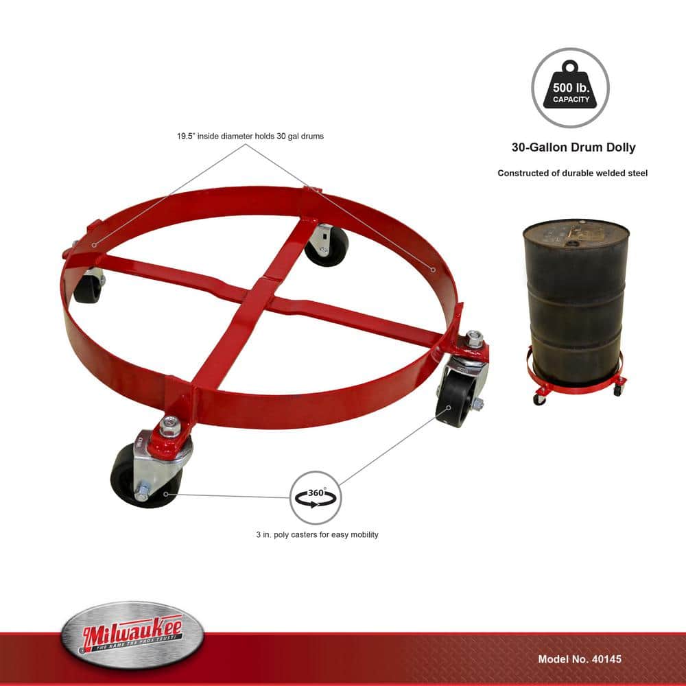 Milwaukee 500 lbs. Capacity Drum Dolly (2)