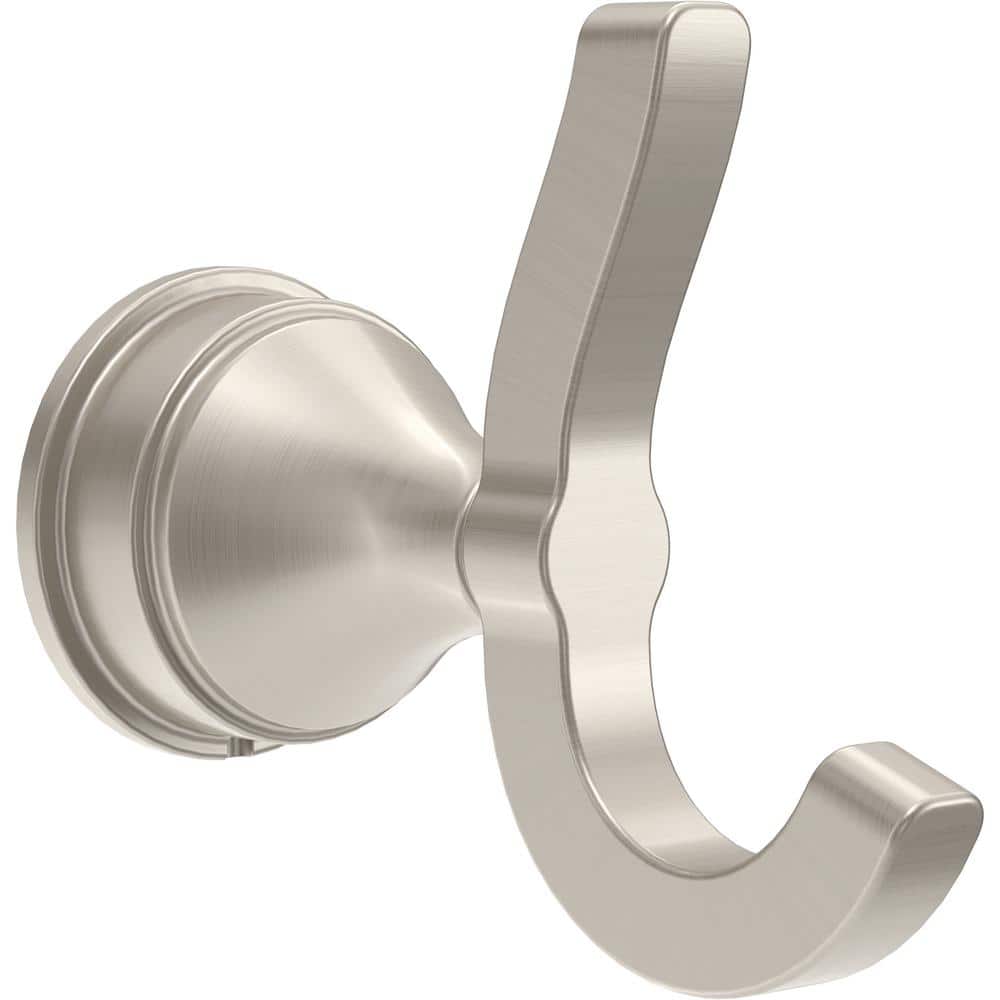 Delta Faryn J-Hook Double Robe/Towel Hook in Brushed Nickel (1)