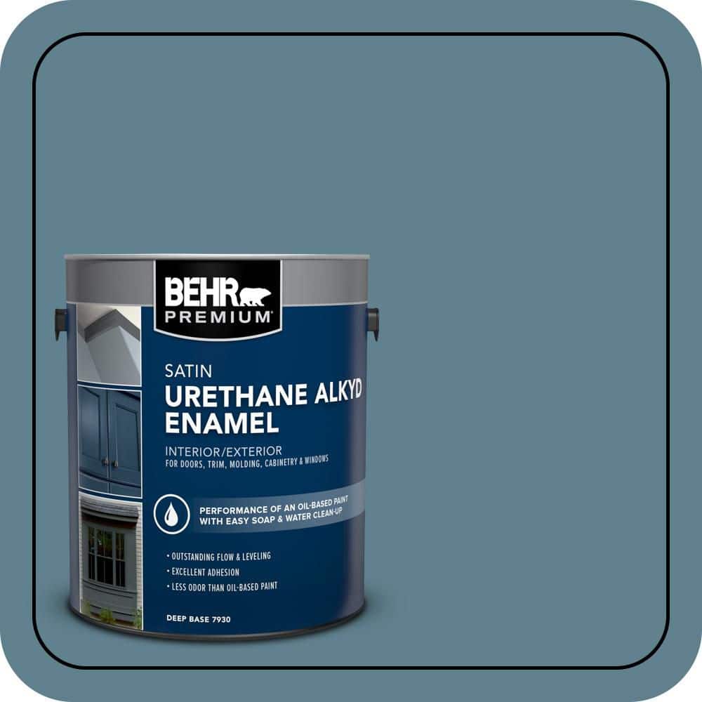 BEHR PREMIUM 1 gal. #S470-5 Blueprint Urethane Alkyd Satin Enamel Interior/Exterior Paint