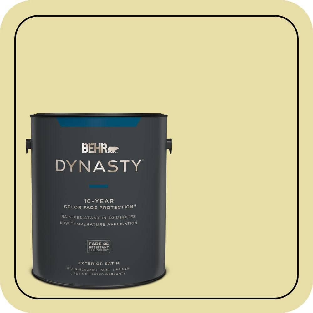 BEHR DYNASTY 1 gal. #P350-3 Green Charm Satin Enamel Exterior Stain-Blocking Paint & Primer