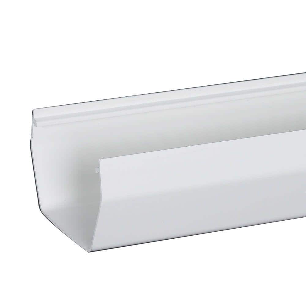 Amerimax Home Products 4 in. x 10 ft. White Vinyl U-Style Gutter